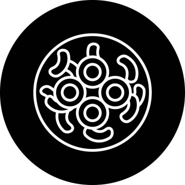 Basit Bakteri illüstrasyonunun vektör simgesi