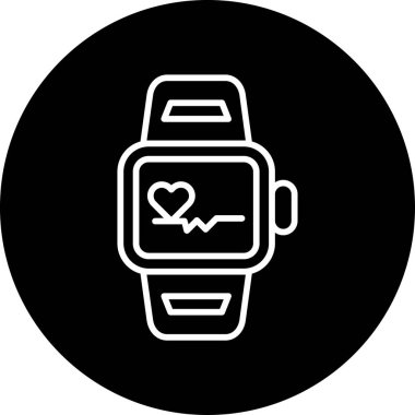 smartwatch simgesi, vektör illüstrasyonu basit tasarım