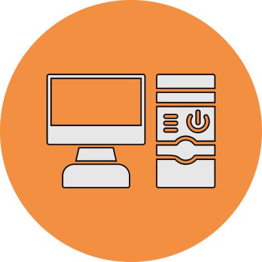 Basit Bilgisayar vektör illüstrasyonu