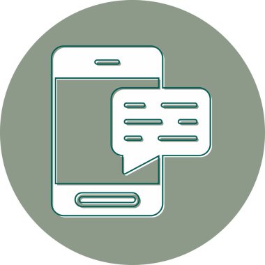 Sohbet mesajı vektör illüstrasyonu