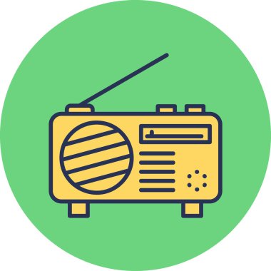 radyo simgesi vektör illüstrasyonu 