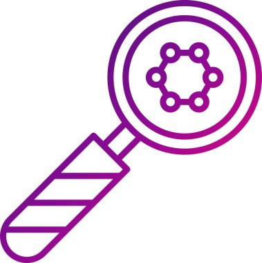 Nano Teknoloji web simgesi vektör illüstrasyonu