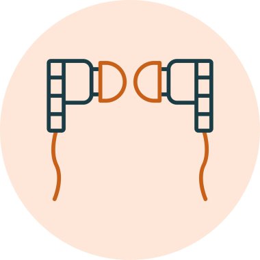 Kulaklıklar web simgesi vektör çizimi