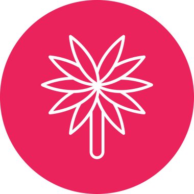 Örümcek Bitkisi simgesinin vektör çizimi