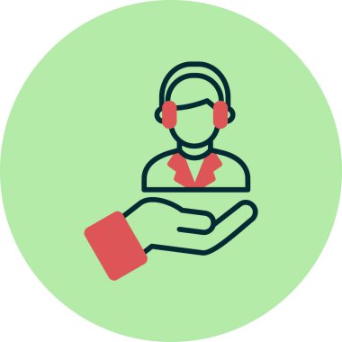 Çağrı merkezi. Basit simge vektörü