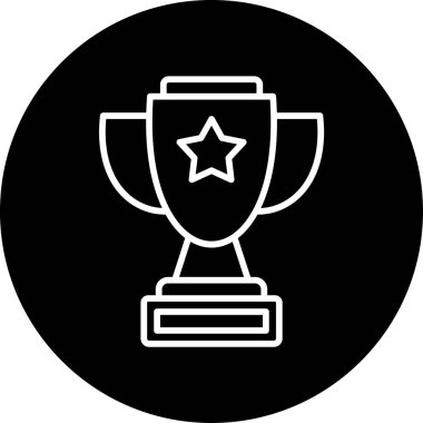 Kupa simgesi, vektör illüstrasyonu basit tasarım