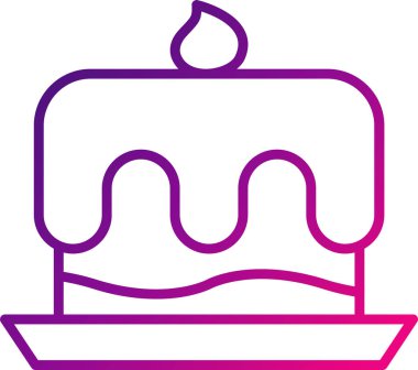 pasta doğum günü ikonu vektör illüstrasyonu