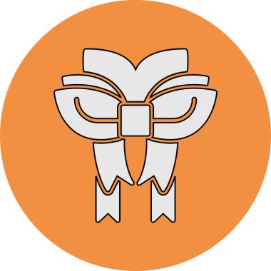 Kurdele yayı. Web simgesi basit illüstrasyon