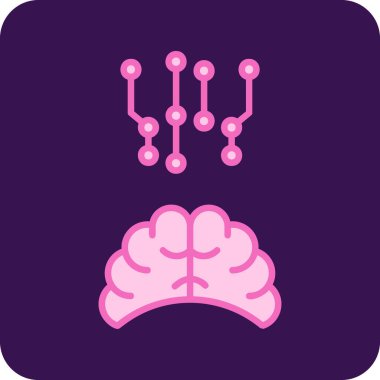 Zeka simgesi vektör illüstrasyon tasarımı