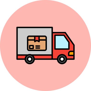 Teslimat. Web simgesi basit illüstrasyon