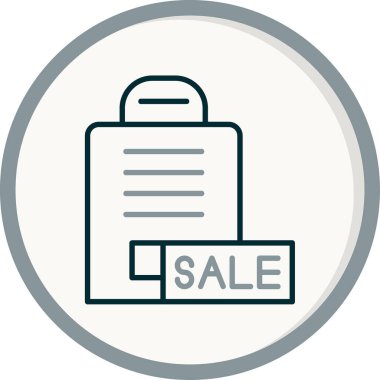 Bir satış simgesinin vektör illüstrasyonu 