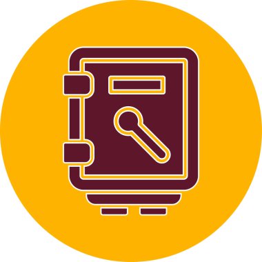 Güvenli Kutu. Web simgesi basit illüstrasyon