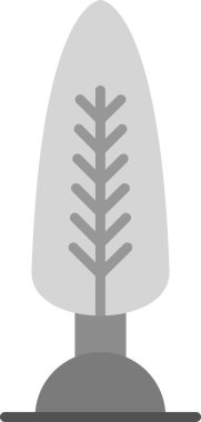 Eğilim biçimi izole edilmiş arkaplanda selvi ağacı simgesi