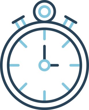 Kronometre simgesi, vektör illüstrasyonu basit tasarım