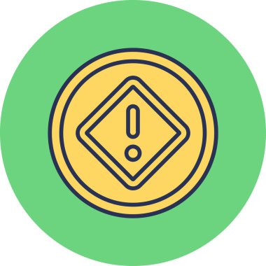 Dikkat, ünlem işareti simgesi, vektör tasarımı