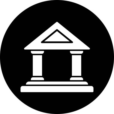 Banka. Web simgesi basit illüstrasyon