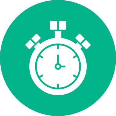 Kronometre simgesi, vektör illüstrasyonu basit tasarım