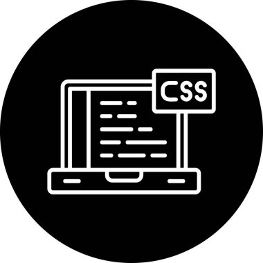 Css simgesinin basit vektör illüstrasyonu