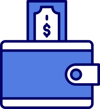 Wallet icon, vector illustration simple design