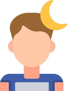 Uykusuzluk web simgesi, vektör illüstrasyonu    