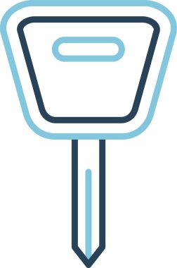 Araba anahtar simgesi, vektör çizim