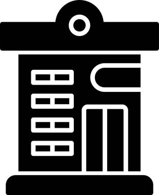 Şehir binası simgesi, vektör illüstrasyonu basit tasarım