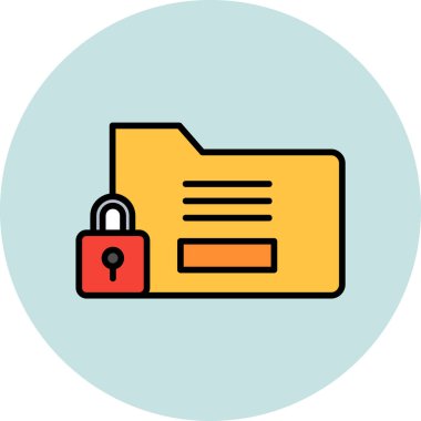 Basit Gizli simge vektör illüstrasyonu