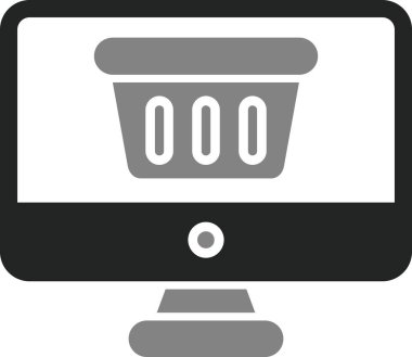 Çevrimiçi Dükkan simgesi vektör çizimi