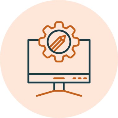 Basit Bilgisayar vektör illüstrasyonu