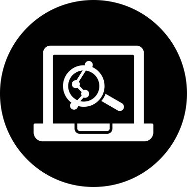 dizüstü bilgisayar simgesi, vektör illüstrasyonu basit tasarım