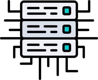 ağ paylaşım sunucu vektör illüstrasyonu