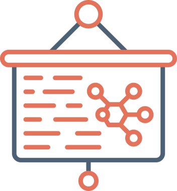 sunum simgesi, vektör illüstrasyonu basit tasarım