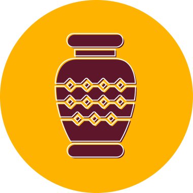 Vazo. Web simgesi basit illüstrasyon
