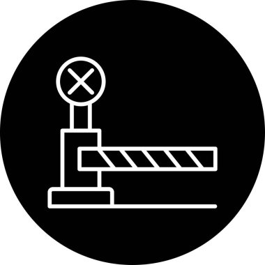 Bariyer. Web simgesi basit illüstrasyon 