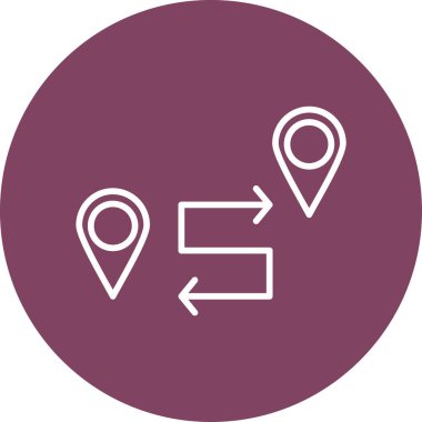 konum haritası gezinme simgesi ana hat biçiminde 