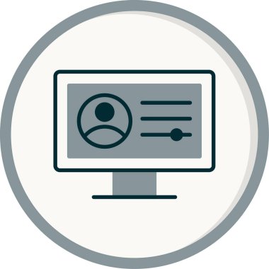 Web kullanıcı simge vektör çizim