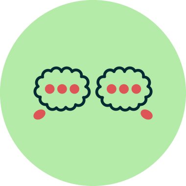 Düşünceler web simgesi vektör çizimi