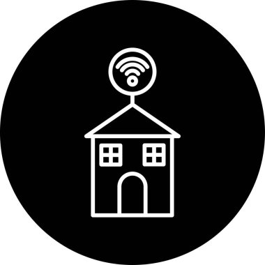 Akıllı ev. Web simgesi basit illüstrasyon 