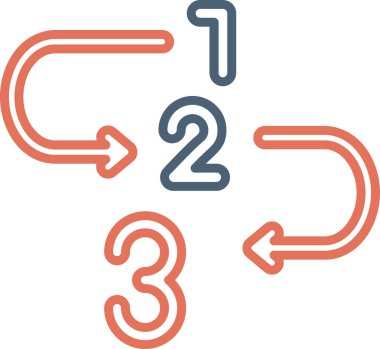 Sıralı. Web simgesi basit illüstrasyon