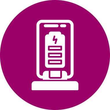 Şarj edilmiş pil simgesi. vektör illüstrasyonu