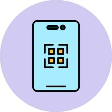 QR Kod simgesi modern vektör illüstrasyonu