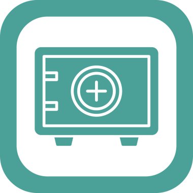 Güvenli Kutu. Web simgesi basit illüstrasyon