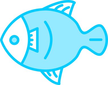 Balık. Web simgesi basit illüstrasyon 