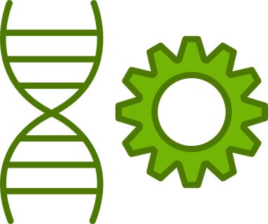 DNA simgesi. Web için DNA vektör simgelerinin basit çizimi 