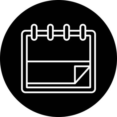 Minimalist bir tasarımda bir takvim simgesinin vektör illüstrasyonuName.