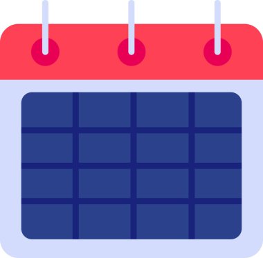 Minimalist bir tasarımda bir takvim simgesinin vektör illüstrasyonuName.