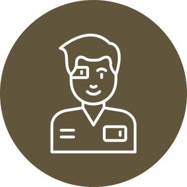 erkek avatar simge vektör çizim 