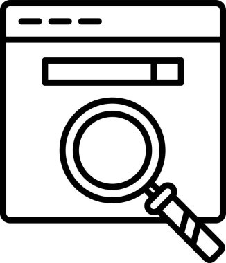 Ara. Web simgesi basit illüstrasyon 