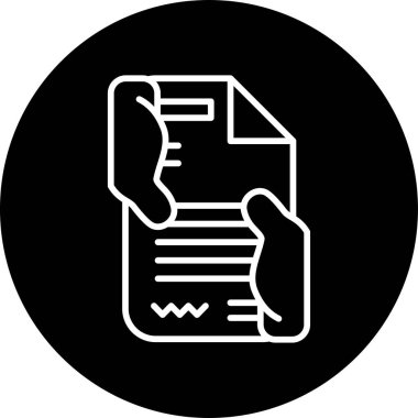 belge simgesi, vektör illüstrasyonu basit tasarım