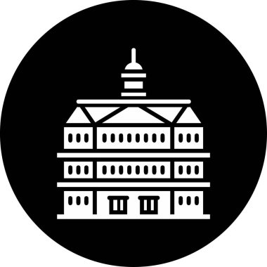 Royal Palace web simgesi, basit vektör illüstrasyonu